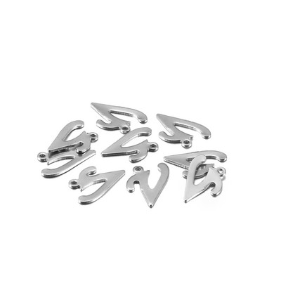 50 τεμ/Παρτίδα AZ 26 γράμματα μενταγιόν από ανοξείδωτο ατσάλι Χειροτεχνίες γοητείας για DIY βραχιόλια Σκουλαρίκια Κολιέ Αξεσουάρ κατασκευής κοσμημάτων