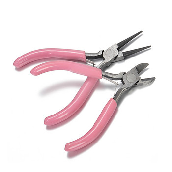 Ροζ Χρώμα Πένσα κοσμημάτων Ρητίνη Τσιμπιδάκια Εργαλείο Muddler Poke Needle Κουτάλια Εργαλείο για Καλούπι Ρητίνης Σιλικόνης Κοσμήματα Κατασκευής Εργαλείο DIY