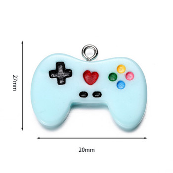 10 τεμ./Παρτίδα Πολύχρωμο Gamepad Resin Charms Χαριτωμένα μενταγιόν για DIY Μπρελόκ Σκουλαρίκια Κολιέ Κρεμαστό Κοσμήματα Αξεσουάρ κατασκευής