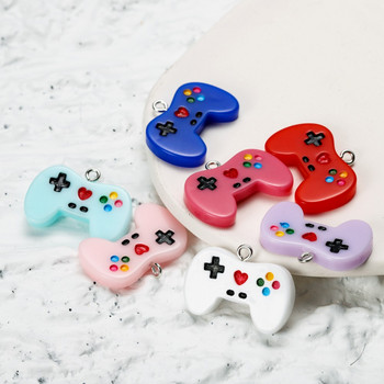 10 τεμ./Παρτίδα Πολύχρωμο Gamepad Resin Charms Χαριτωμένα μενταγιόν για DIY Μπρελόκ Σκουλαρίκια Κολιέ Κρεμαστό Κοσμήματα Αξεσουάρ κατασκευής