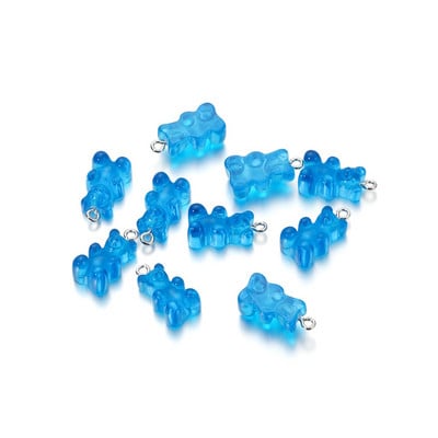10db/tétel Candy Bear medálbűvek Színes gyanta medvék nyaklánchoz karkötő fülbevaló ékszer készítés lelet kiegészítők
