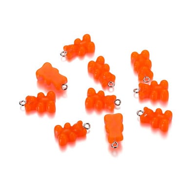 10db/tétel Candy Bear medálbűvek Színes gyanta medvék nyaklánchoz karkötő fülbevaló ékszer készítés lelet kiegészítők