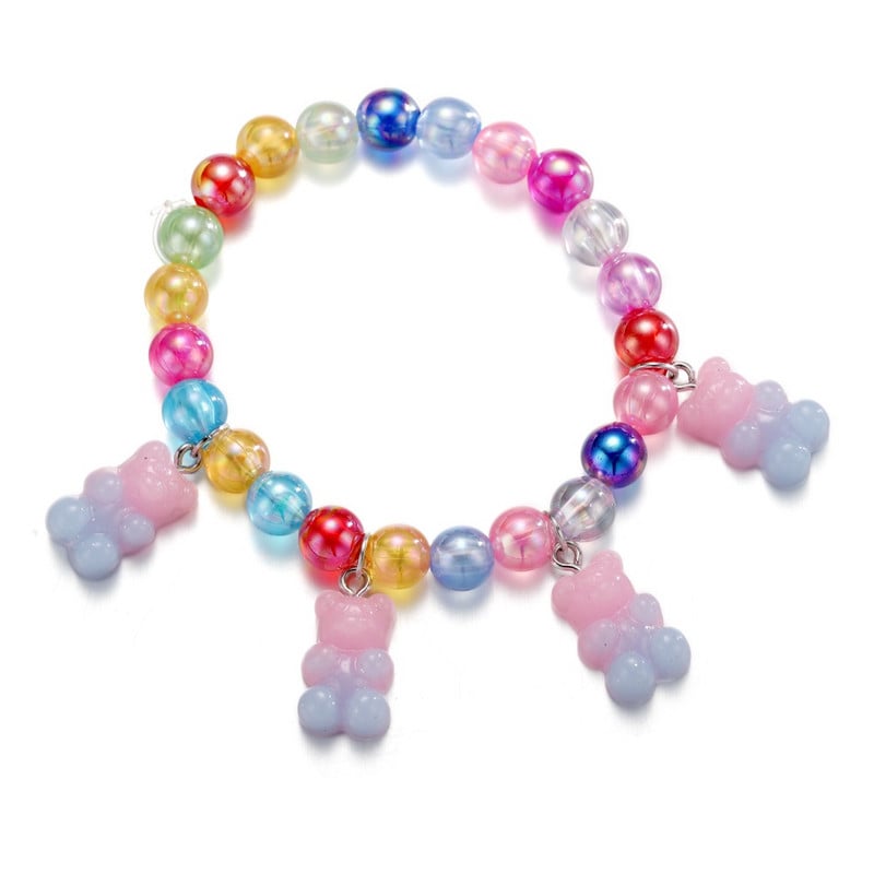 10db/tétel Candy Bear medálbűvek Színes gyanta medvék nyaklánchoz karkötő fülbevaló ékszer készítés lelet kiegészítők