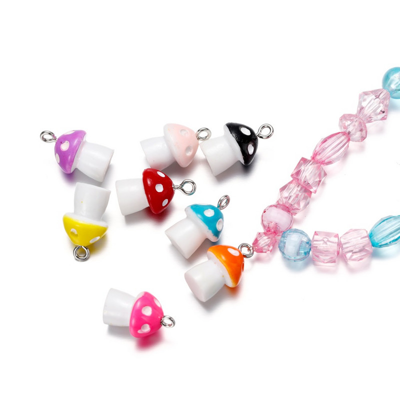 10Pcs/Lot 11x18mm gljiva privjesci privjesci DIY nalazi privjesak za ključeve narukvice privjesak za ogrlicu pribor za izradu nakita