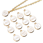 12db/tétel 12 Csillagképek Charms Zománc Charms Letters Kézzel készített medál barkácsoláshoz karkötő nyaklánc medál ékszer készítés
