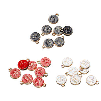 12db/tétel 12 Csillagképek Charms Zománc Charms Letters Kézzel készített medál barkácsoláshoz karkötő nyaklánc medál ékszer készítés