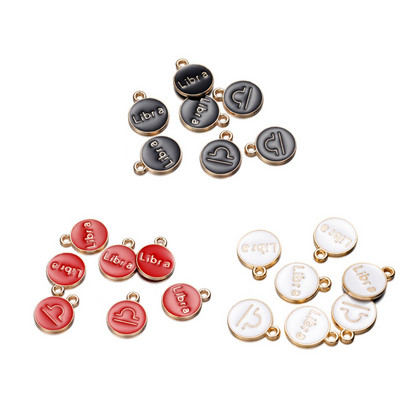 12db/tétel 12 Csillagképek Charms Zománc Charms Letters Kézzel készített medál barkácsoláshoz karkötő nyaklánc medál ékszer készítés