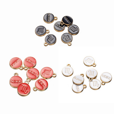 12db/tétel 12 Csillagképek Charms Zománc Charms Letters Kézzel készített medál barkácsoláshoz karkötő nyaklánc medál ékszer készítés