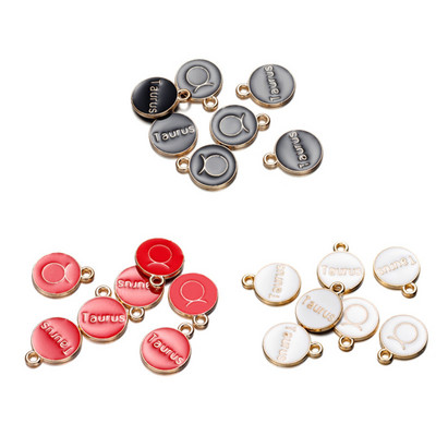 12db/tétel 12 Csillagképek Charms Zománc Charms Letters Kézzel készített medál barkácsoláshoz karkötő nyaklánc medál ékszer készítés