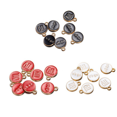 12db/tétel 12 Csillagképek Charms Zománc Charms Letters Kézzel készített medál barkácsoláshoz karkötő nyaklánc medál ékszer készítés