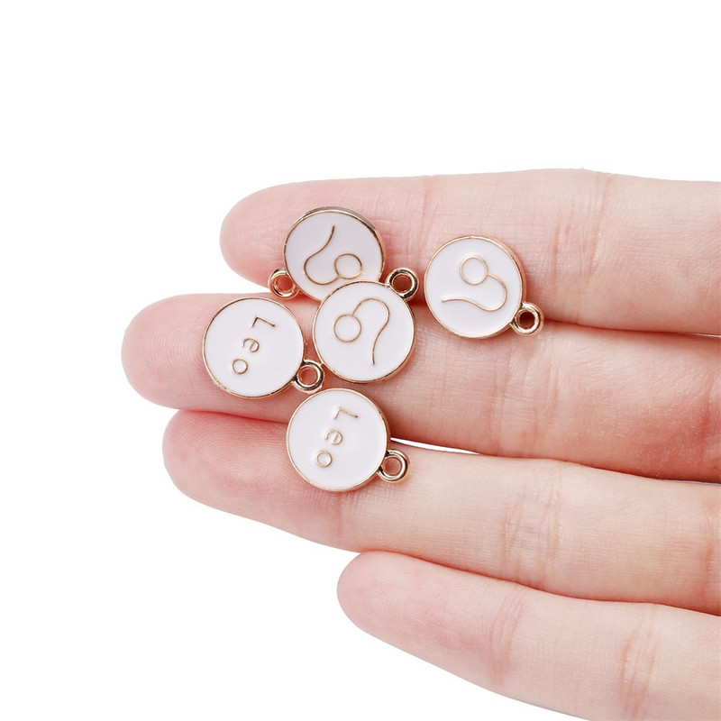 12db/tétel 12 Csillagképek Charms Zománc Charms Letters Kézzel készített medál barkácsoláshoz karkötő nyaklánc medál ékszer készítés