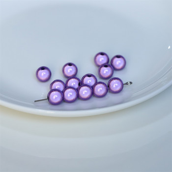 4/6/8/10/12/14MM Pearl Bead Satin Luster Imitation Pearlized Βαμμένο στρογγυλό γυαλί Loose Spacer Bead για κολιέ κοσμήματος Γεμιστικό βάζου