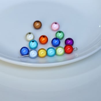 4/6/8/10/12/14MM Pearl Bead Satin Luster Imitation Pearlized Βαμμένο στρογγυλό γυαλί Loose Spacer Bead για κολιέ κοσμήματος Γεμιστικό βάζου