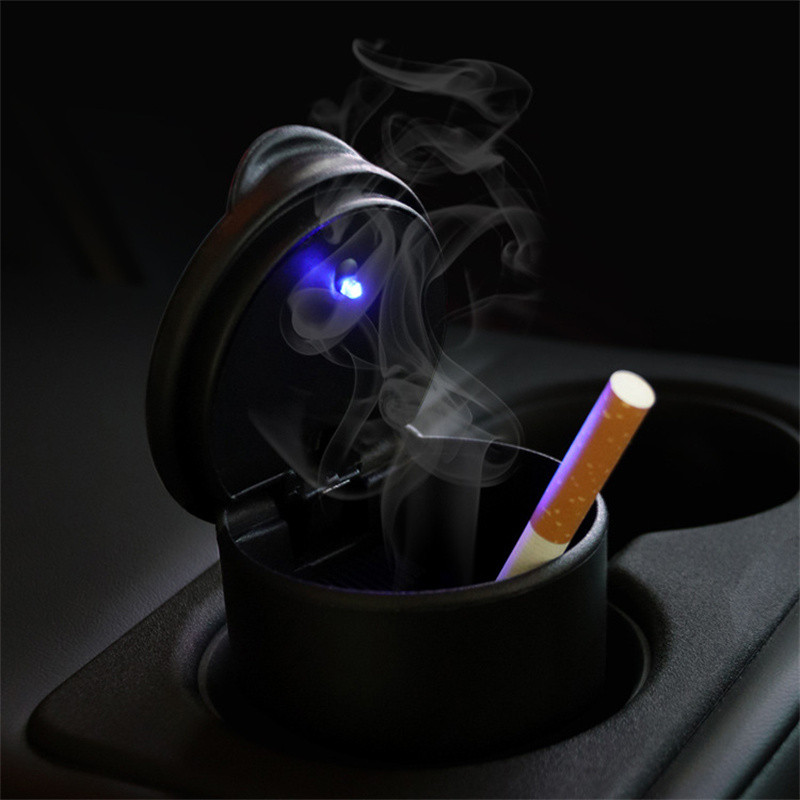 1 ΤΕΜ Φορητό LED καπνού σταχτοδοχείου αυτοκινήτου Αξεσουάρ αυτοκινήτου για στάχτη τσιγάρου που συγκρατεί αυτόματο φως ενδεικτική λυχνία Τασάκι για ποτηροθήκη αυτοκινήτου Αξεσουάρ αυτοκινήτου