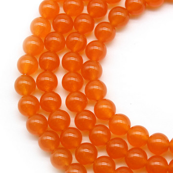 Φυσική Πέτρα ΑΑΑ Πορτοκαλί Χαλκηδόνιο Jades Beads Loose Spacer Beads for Jewelry Making DIY Fashion Bracelet 15\