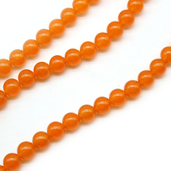 Φυσική Πέτρα ΑΑΑ Πορτοκαλί Χαλκηδόνιο Jades Beads Loose Spacer Beads for Jewelry Making DIY Fashion Bracelet 15\