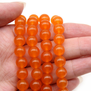 Φυσική Πέτρα ΑΑΑ Πορτοκαλί Χαλκηδόνιο Jades Beads Loose Spacer Beads for Jewelry Making DIY Fashion Bracelet 15\