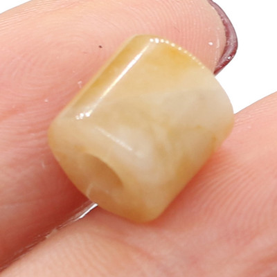 10db/tétel Természetes kő Gyöngyök Hengeres Nagy Lyuk Achátok Gyöngyök Barkácsolás Ékszer Medál Nyaklánc Lyuk 4mm Méret 9x9.5mm
