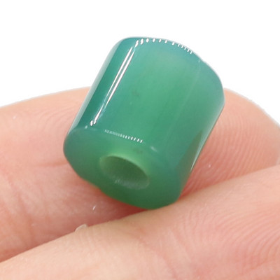 10db/tétel Természetes kő Gyöngyök Hengeres Nagy Lyuk Achátok Gyöngyök Barkácsolás Ékszer Medál Nyaklánc Lyuk 4mm Méret 9x9.5mm