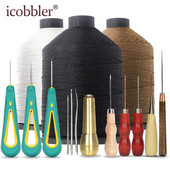 Siuvimo įrankių rinkinys Didelis 0,8 mm apvalus vaškuotas siūlas ir įvairios ylos, skirtos odiniams batsiuvio batams, krepšiams, susiuvimo taisymui, prasiskverbiamam padui