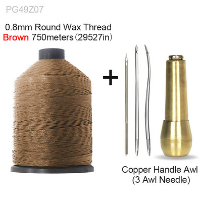 Siuvimo įrankių rinkinys Didelis 0,8 mm apvalus vaškuotas siūlas ir įvairios ylos, skirtos odiniams batsiuvio batams, krepšiams, susiuvimo taisymui, prasiskverbiamam padui