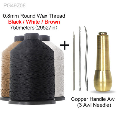 Siuvimo įrankių rinkinys Didelis 0,8 mm apvalus vaškuotas siūlas ir įvairios ylos, skirtos odiniams batsiuvio batams, krepšiams, susiuvimo taisymui, prasiskverbiamam padui