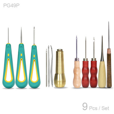 Siuvimo įrankių rinkinys Didelis 0,8 mm apvalus vaškuotas siūlas ir įvairios ylos, skirtos odiniams batsiuvio batams, krepšiams, susiuvimo taisymui, prasiskverbiamam padui