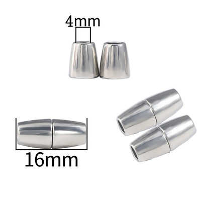 Nerūdijančio plieno magnetiniai užsegimai Sidabriniai magnetiniai galo užsegimo jungtis papuošalų kūrimo žavesiui „pasidaryk pats“ odinio laido apyrankių priedai