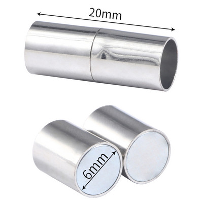 Nerūdijančio plieno magnetiniai užsegimai Sidabriniai magnetiniai galo užsegimo jungtis papuošalų kūrimo žavesiui „pasidaryk pats“ odinio laido apyrankių priedai