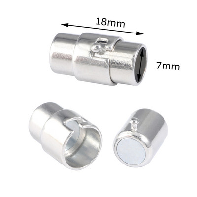 Nerūdijančio plieno magnetiniai užsegimai Sidabriniai magnetiniai galo užsegimo jungtis papuošalų kūrimo žavesiui „pasidaryk pats“ odinio laido apyrankių priedai