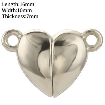 Nerūdijančio plieno magnetiniai užsegimai Sidabriniai magnetiniai galo užsegimo jungtis papuošalų kūrimo žavesiui „pasidaryk pats“ odinio laido apyrankių priedai