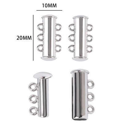 Nerūdijančio plieno magnetiniai užsegimai Sidabriniai magnetiniai galo užsegimo jungtis papuošalų kūrimo žavesiui „pasidaryk pats“ odinio laido apyrankių priedai