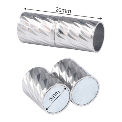 Nerūdijančio plieno magnetiniai užsegimai Sidabriniai magnetiniai galo užsegimo jungtis papuošalų kūrimo žavesiui „pasidaryk pats“ odinio laido apyrankių priedai