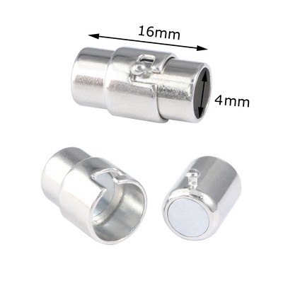 Nerūdijančio plieno magnetiniai užsegimai Sidabriniai magnetiniai galo užsegimo jungtis papuošalų kūrimo žavesiui „pasidaryk pats“ odinio laido apyrankių priedai