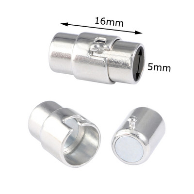 Nerūdijančio plieno magnetiniai užsegimai Sidabriniai magnetiniai galo užsegimo jungtis papuošalų kūrimo žavesiui „pasidaryk pats“ odinio laido apyrankių priedai