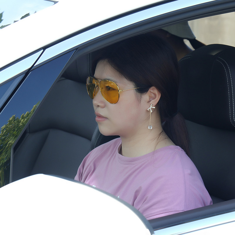 1PC Goggles Anti Polarized Sunglasses Copper Alloy Drivers Night Vision Goggles Polarized Driving Glasses Αξεσουάρ αυτοκινήτου