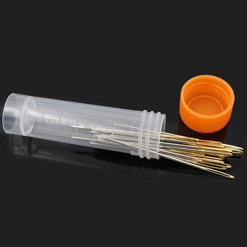 Επαγγελματική δερμάτινη βελόνα ραπτικής για κεντήματα ραφής προμήθειες καρφίτσα χειροτεχνίας, στρογγυλή αμβλύ κεφαλή Big Eye Storage Bottle Needles
