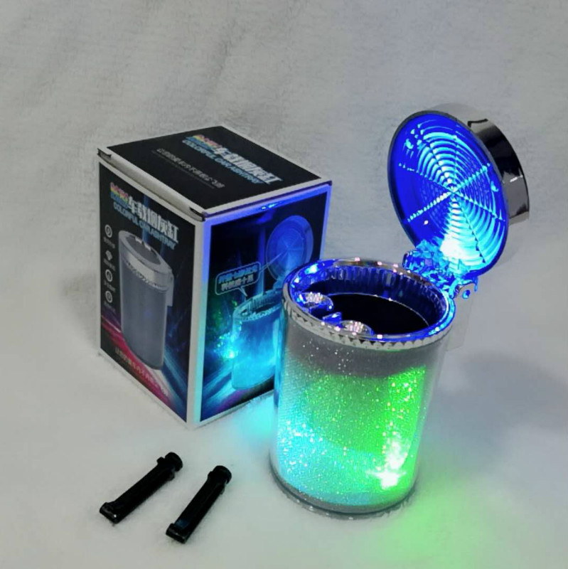 Autós hamutartó LED lámpával cigaretta szivar hamutartó tartály hamutartó gázpalack füstpohártartó tároló pohár autós kellékek