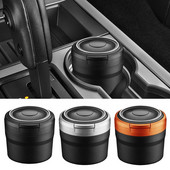 Scrumieră auto cu lumină LED, universală, ignifugă, ignifugă, portabilă, ignifugă, cutie pentru țigări