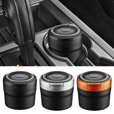 Scrumieră auto cu lumină LED, universală, ignifugă, ignifugă, portabilă, ignifugă, cutie pentru țigări