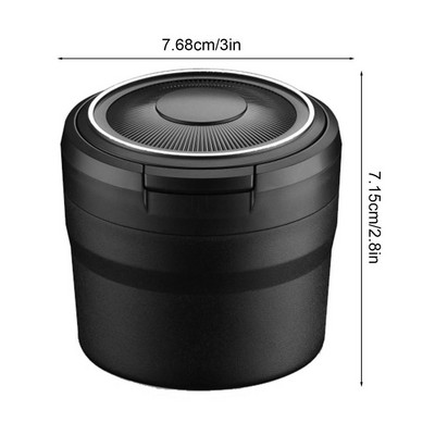Scrumieră auto cu lumină LED, universală, ignifugă, ignifugă, portabilă, ignifugă, cutie pentru țigări