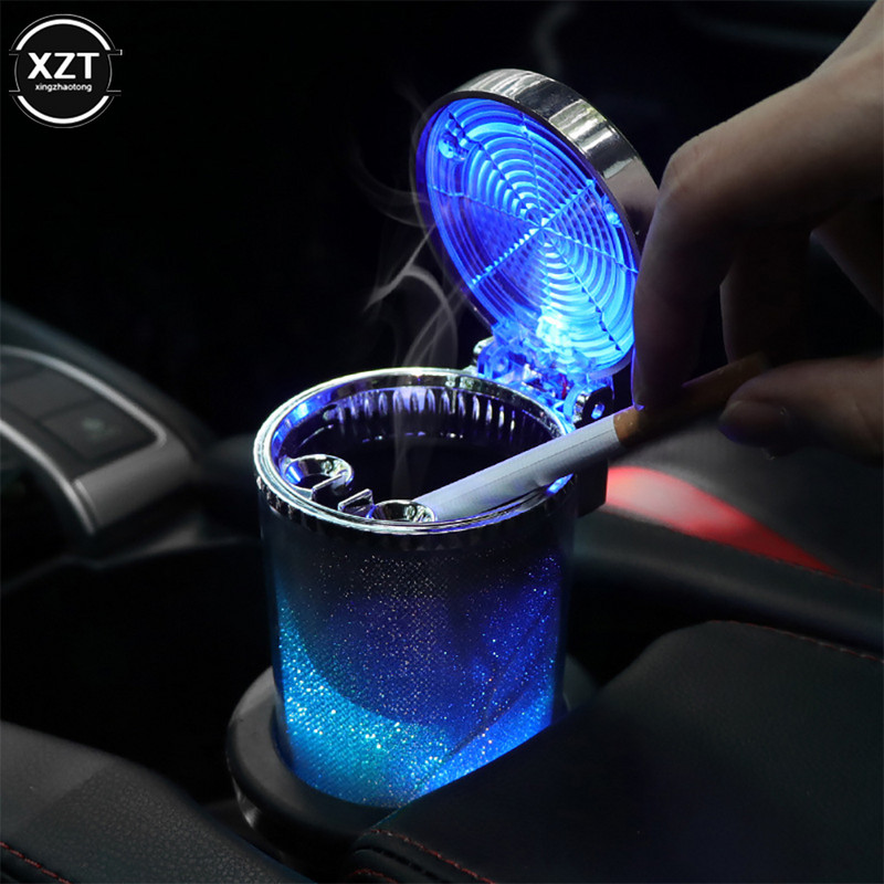 Auto tuhatoos LED-valgusega sigari tuhatoosiga auto värviline lahe tuhatoos sigaretitopsi hoidja hoiutopsi autotarbed