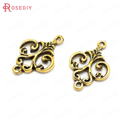 (31704)50 bucăți 16*13 mm stil antic din aliaj de zinc modelare farmece Connect Charms Diy bijuterii descoperiri Accesorii en-gros