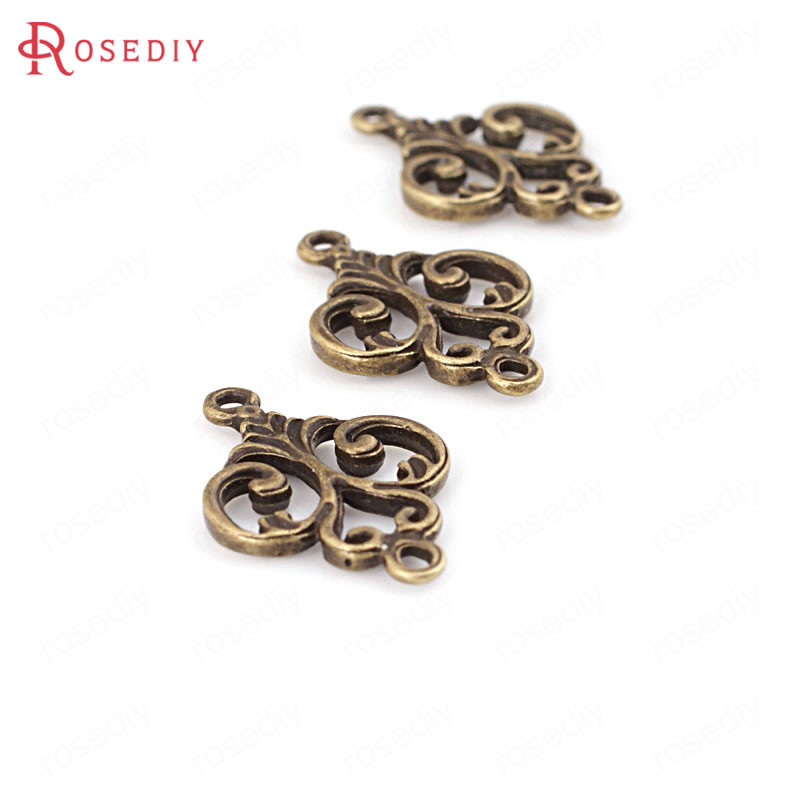 (31704)50 bucăți 16*13 mm stil antic din aliaj de zinc modelare farmece Connect Charms Diy bijuterii descoperiri Accesorii en-gros