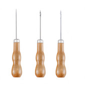 MIUSIE 1 buc Pantofi de pânză Reparare Înfilător Cusătură Ac Mâner din lemn Poanson Awl Hole Maker Con Piele Artizanat Material de cusut