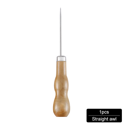MIUSIE 1 buc Pantofi de pânză Reparare Înfilător Cusătură Ac Mâner din lemn Poanson Awl Hole Maker Con Piele Artizanat Material de cusut