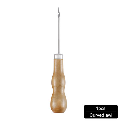 MIUSIE 1 buc Pantofi de pânză Reparare Înfilător Cusătură Ac Mâner din lemn Poanson Awl Hole Maker Con Piele Artizanat Material de cusut