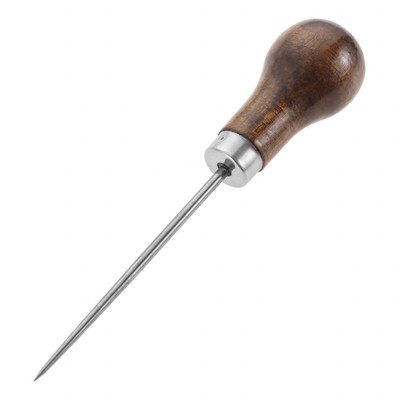 1 buc. Instrument de cusut Awl Ac oțel Mâner din lemn de secoi Piercing Îmbrăcăminte din piele Hârtie Artizanat Cusătură Punct DIY Repararea pantofilor Legături