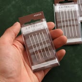 5db Leathercraft varrótűk nagy szemek, tompa varrótű hám Kerek hegyes tű bőr kézi varró tompa (4 méret)