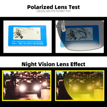 2022 Мъжки слънчеви очила с метална щипка за очила за късогледство Поляризирани UV400 дамски квадратни слънчеви очила за нощно виждане за шофиране